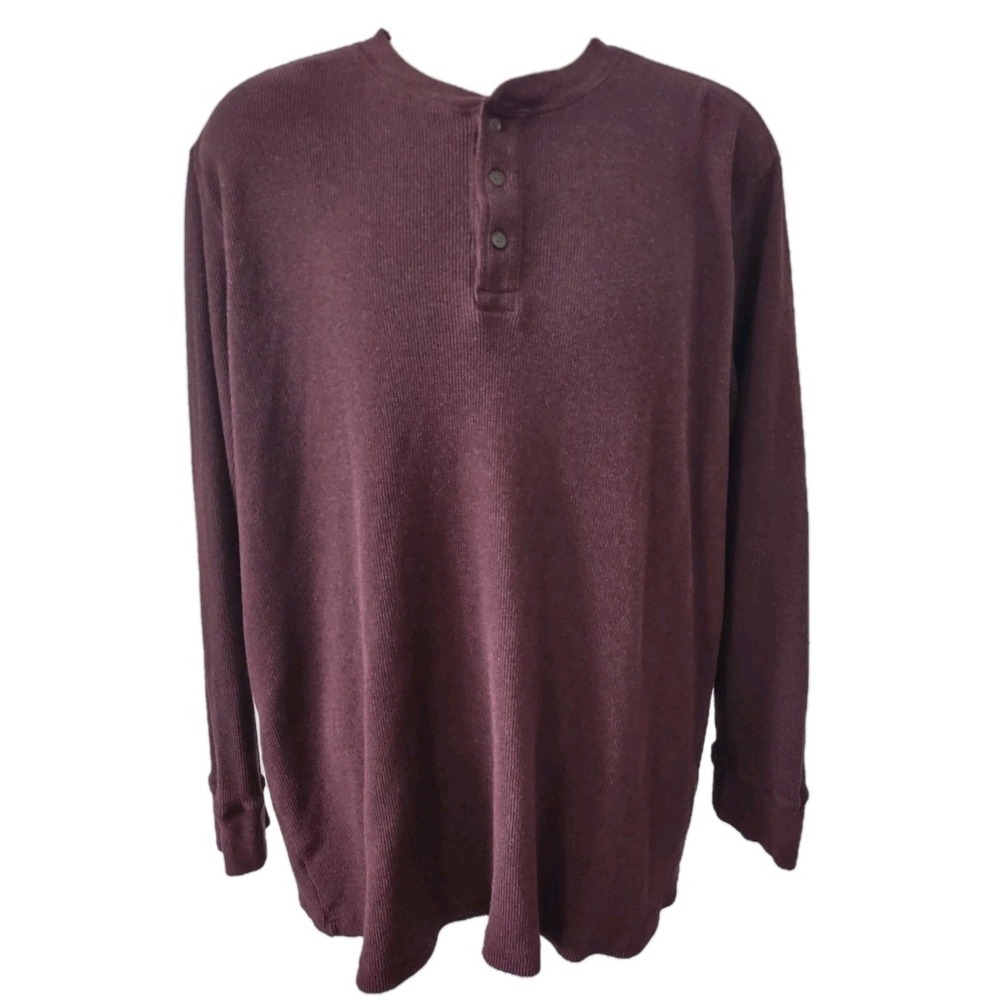 The Foundry Supply Co Henley Sweater Men's Adult Size 3XLT Long Sleeve Cotton